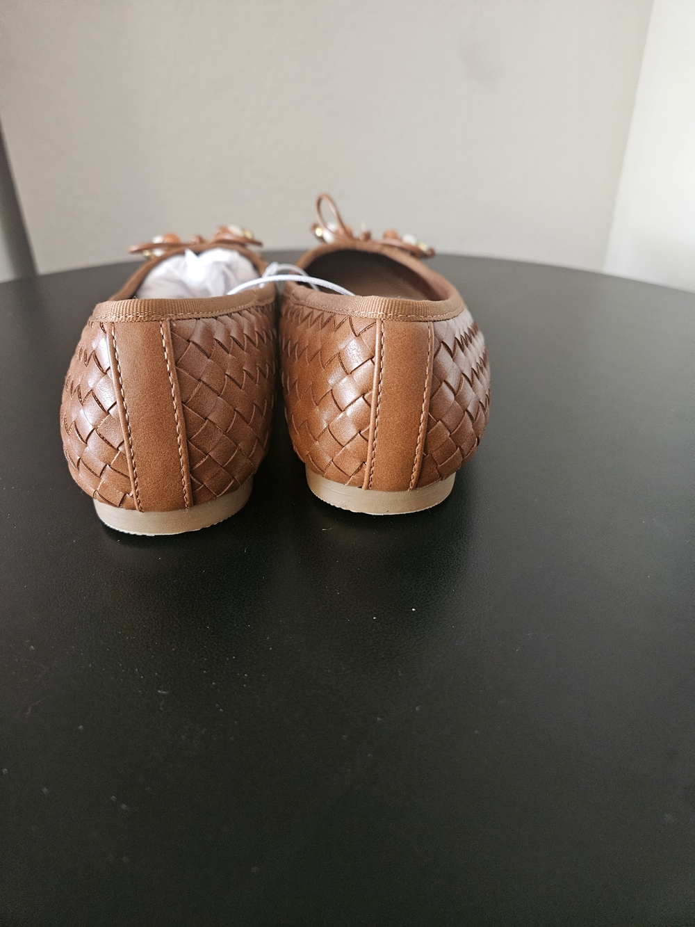 NWT Universal Thread Woven Ballet Flats in Cognac Size 6.5 - Picture 4 of 9